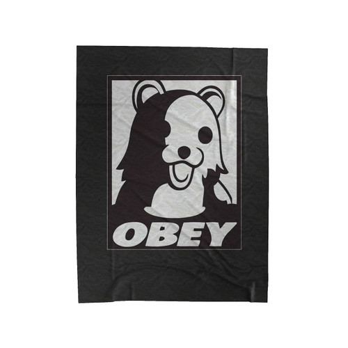 Pedo Bear O B E Y Velveteen Blanket
