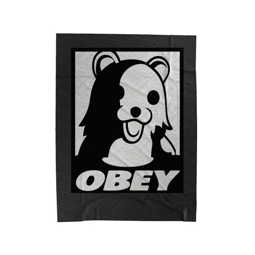 Pedobear Obey 1 Velveteen Blanket