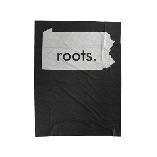 Pennsylvania Pa Roots State Map Profile Velveteen Blanket