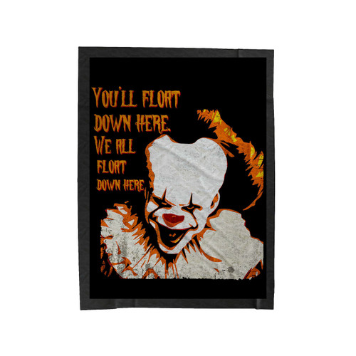 Pennywise Float Quote Velveteen Blanket