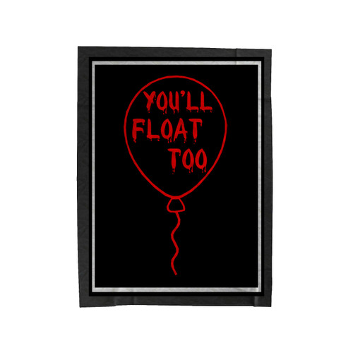 Pennywise You'Ll Float Too Balloon Velveteen Blanket
