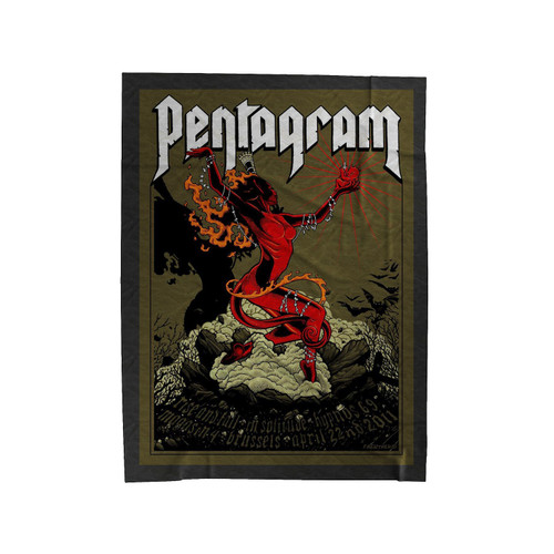 Pentagram Band Red Devil Velveteen Blanket