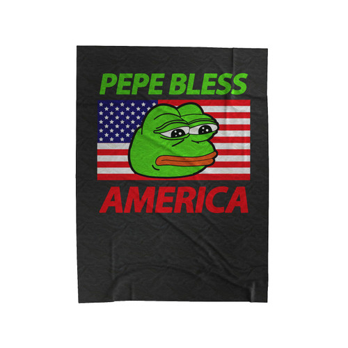 Pepe Bless America Velveteen Blanket