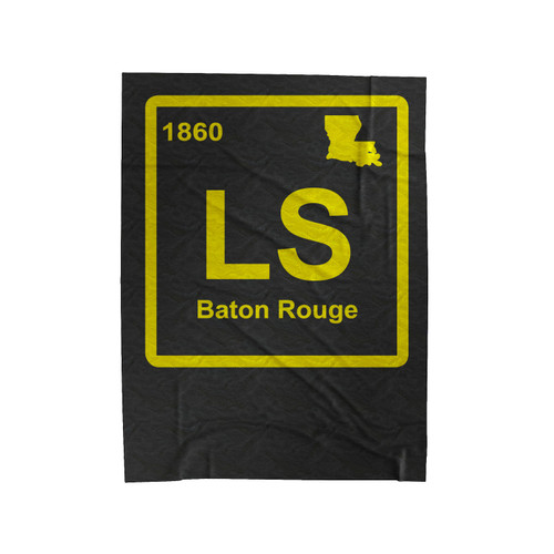 Periodic Symbol Lsu Louisiana Velveteen Blanket