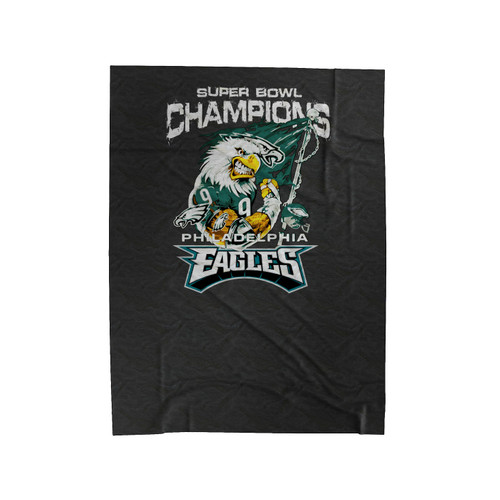 Philadelphia Eagels Fly Eagles Fly Super Bowl 52 Velveteen Blanket