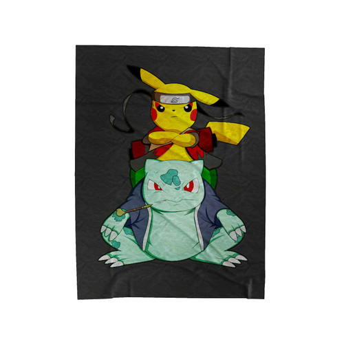Pikachu And Bulba Naruto Velveteen Blanket
