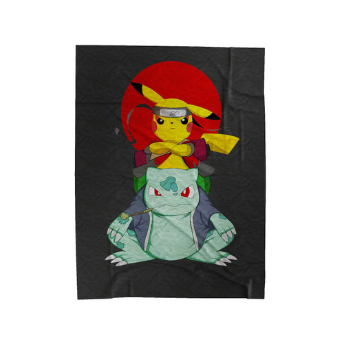 Pikachu Bulbasaur Naruto Velveteen Blanket