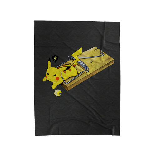 Pikachu Mouse Trap Funny Parody Velveteen Blanket