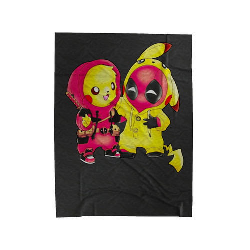 Pikachu Pokemon And Deadpool Pikapool Velveteen Blanket