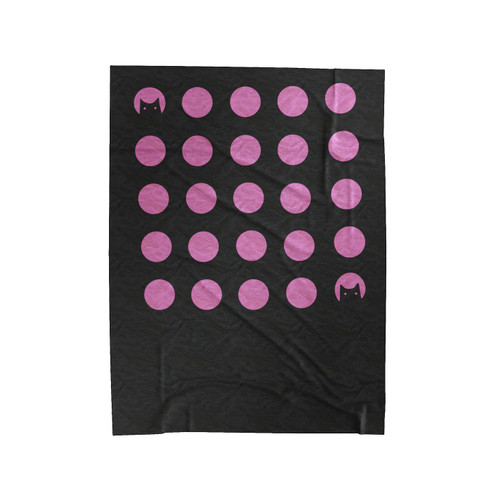 Pink Cats Polkadot Velveteen Blanket