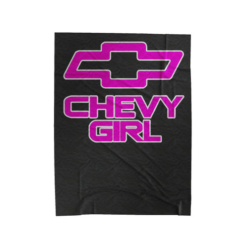 Pink Chevy Girl Velveteen Blanket