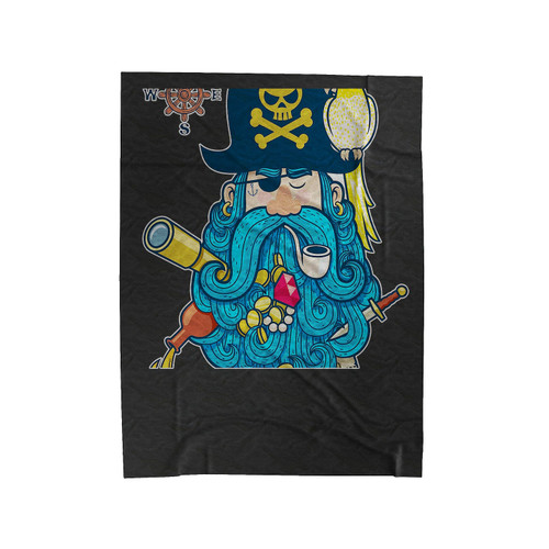 Pirate Portrait Velveteen Blanket