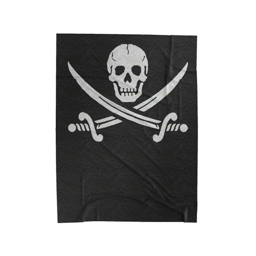 Pirate Skull & Sword Velveteen Blanket