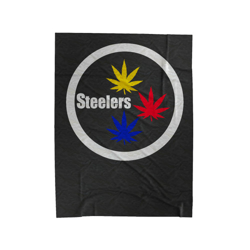 Pittsburgh Steelers Stoner Pot Leaf 1 Velveteen Blanket