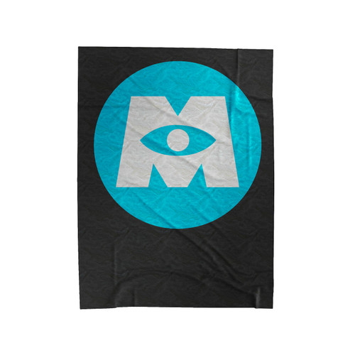 Pixar's Monsters Inc Blue Monsters Inc Logo Velveteen Blanket