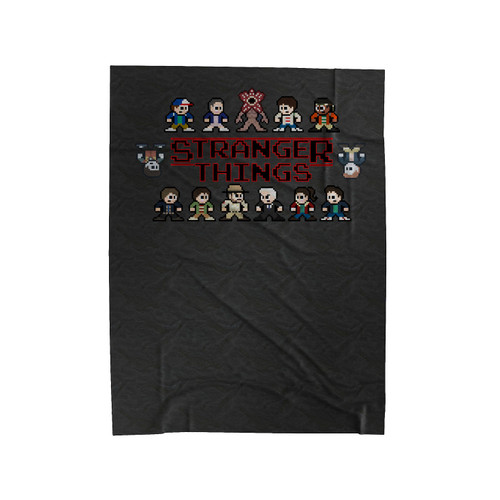 Pixelates Stranger Things Velveteen Blanket