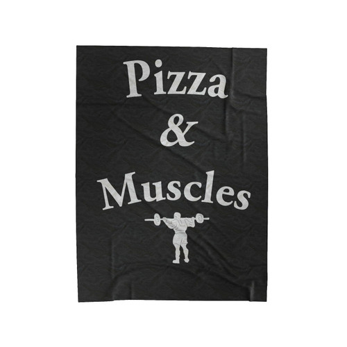 Pizza & Muscles Cheat Day Short Sleeve Tee Perfect For Cheat Day Velveteen Blanket