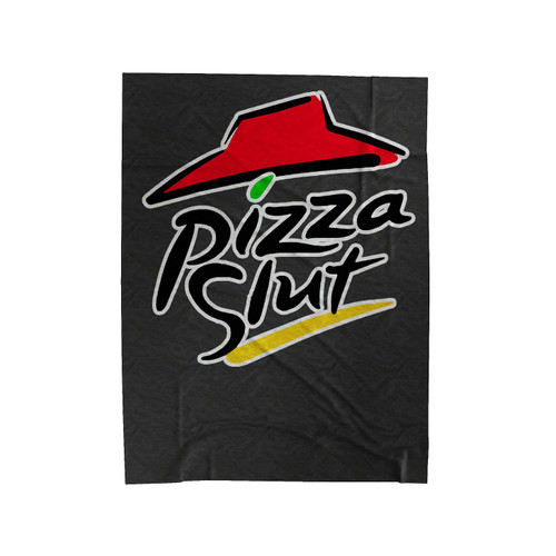 Pizza Slut Funny Graphic Velveteen Blanket