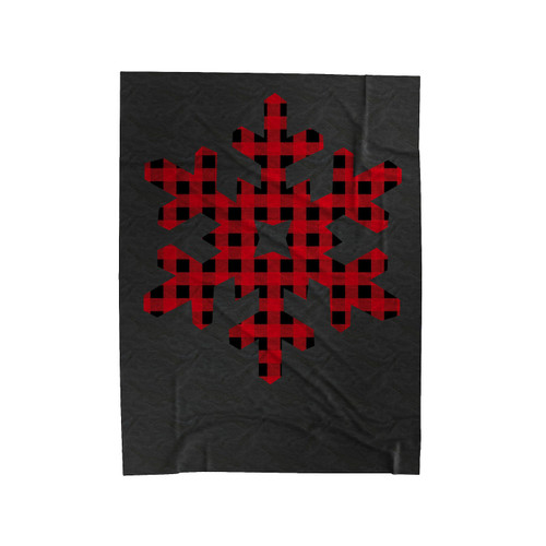 Plaid Snowflake Velveteen Blanket