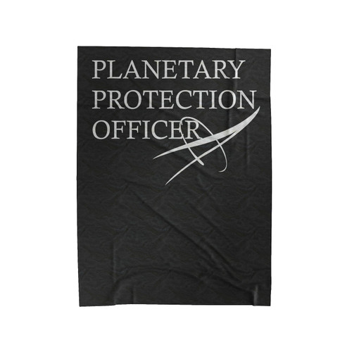 Planetary Protection Officer Nasa Velveteen Blanket