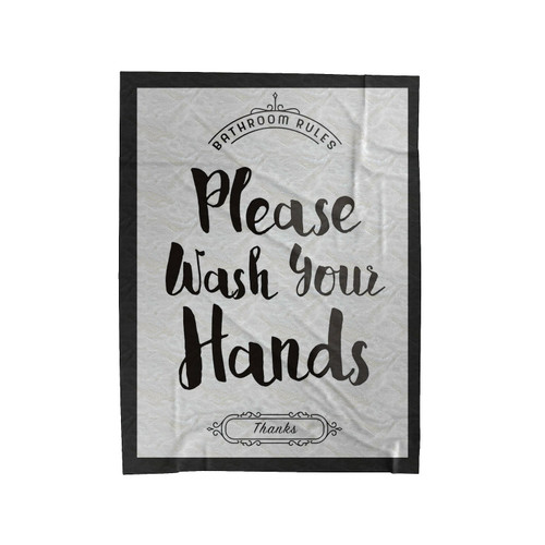 Please Wash Your Hands, Hand Washing Velveteen Blanket
