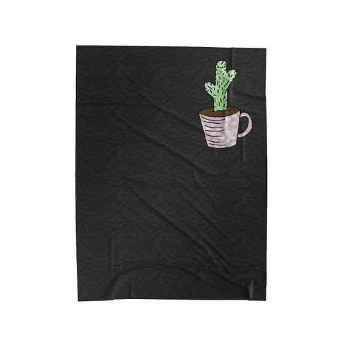 Pocket Cactus Plant Velveteen Blanket