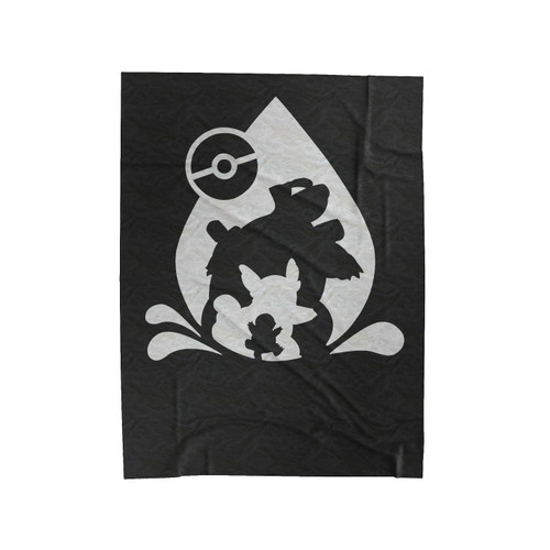 Pokemon Blastoise Splash Silhouette Velveteen Blanket