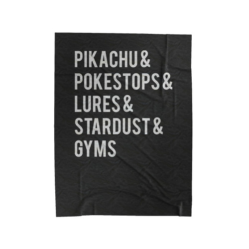 Pokemon Go Adult Pikachu Pokestop Pokemon Hunting Velveteen Blanket