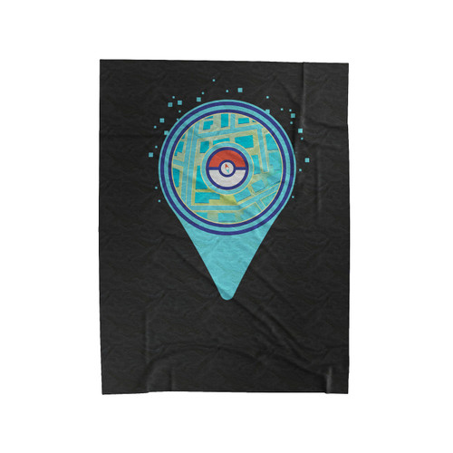 Pokemon Go Location Maps Symbol Colorful Velveteen Blanket