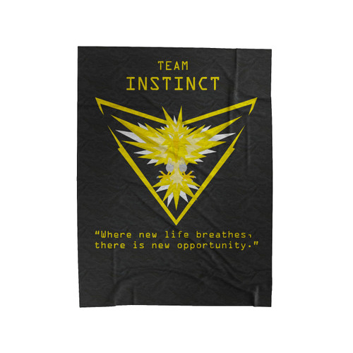Pokemon Go Team Instinct Zapdos Where New Life Breathes There Is New Opportunity Velveteen Blanket
