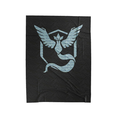 Pokemon Go Team Mystic Typo Blue Sea Velveteen Blanket