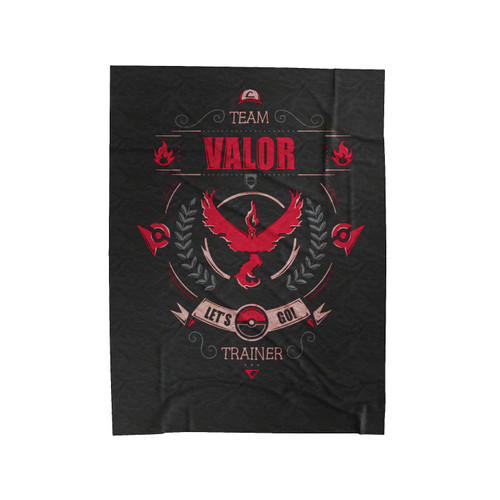 Pokemon Go Team Valor Red Let's Go Trainer Velveteen Blanket
