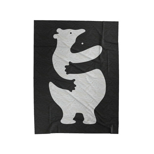 Polar Bear Hug Teddy Pooh Huggy Bear Velveteen Blanket