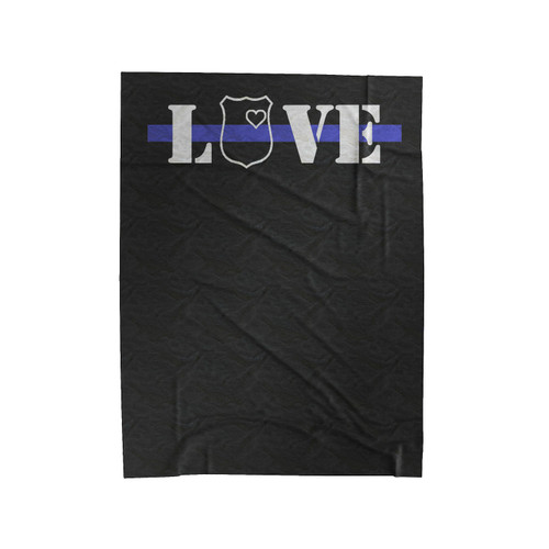 Police Wife Thin Blue Line Love Law Enforcement 2 Velveteen Blanket