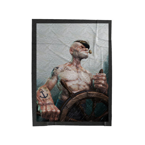 Popeye Comic Art Velveteen Blanket