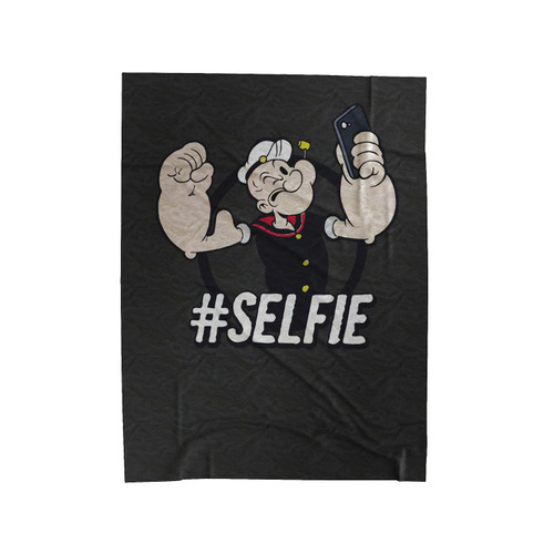 Popeye Sailor Cartoon Selfie Velveteen Blanket