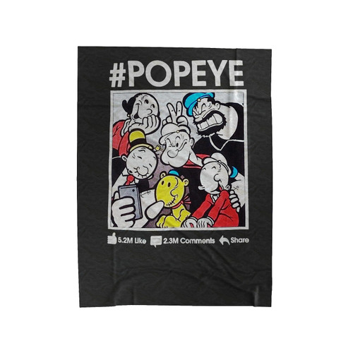 Popeye Selfie Cast Velveteen Blanket