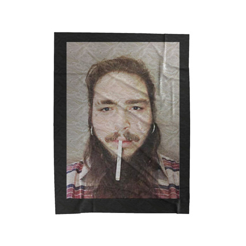 Post Malone Cigarette Posty Stoney Funny Velveteen Blanket