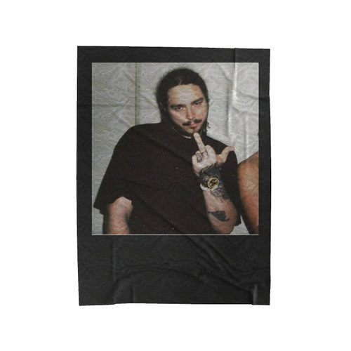 Post Malone Middle Finger Velveteen Blanket