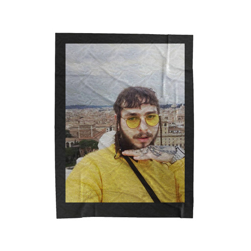 Post Malone Pose Velveteen Blanket