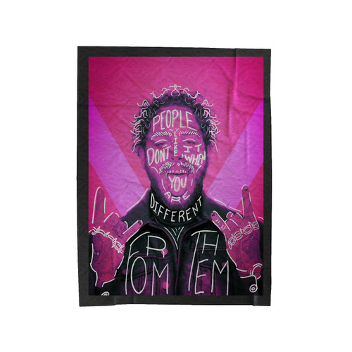 Post Malone Typography Quote Velveteen Blanket