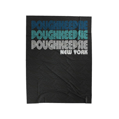 Poughkeepsie New York Retro Color Velveteen Blanket