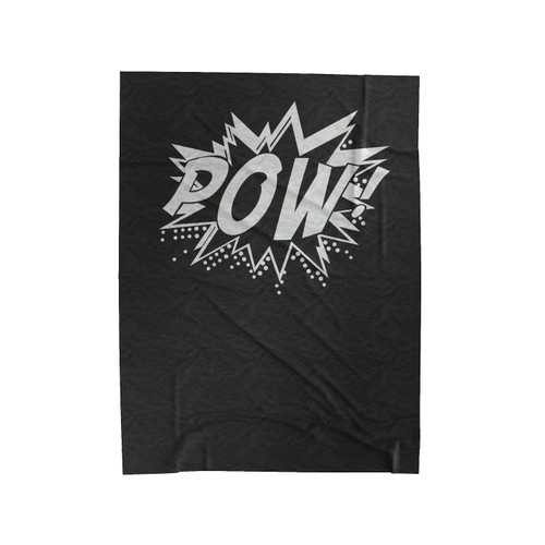 Pow Comic Book Superhero Velveteen Blanket