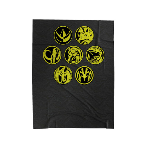 Power Ranger Movie Symbols Velveteen Blanket