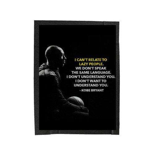 Powerful Kobe Bryant Quotes Velveteen Blanket