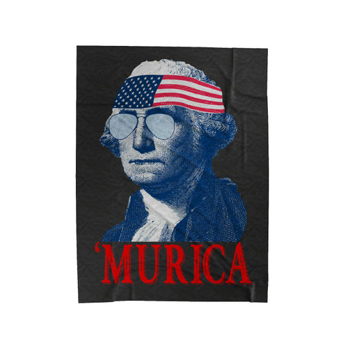 President George Washington Murica Velveteen Blanket