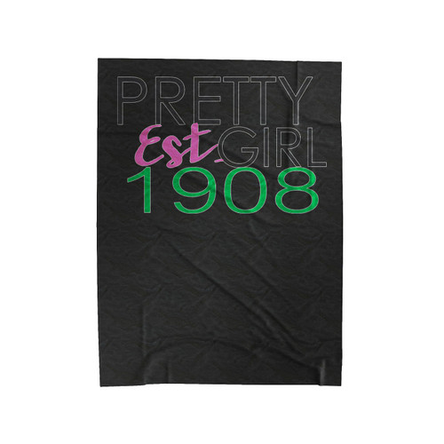 Pretty Girl Est 1908 Velveteen Blanket