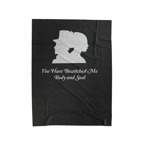 Pride And Prejudice You Have Bewitched Me Body And Soul Mr. Darcy Elizabeth Bennet Charlotte Bronte Bleached Velveteen Blanket