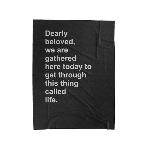 Prince Lyric Dearly Beloved Velveteen Blanket