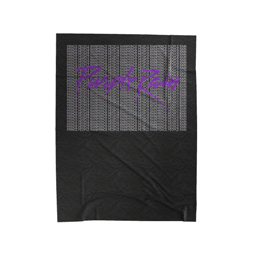 Prince Purple Rain Lettering Purple Typography Velveteen Blanket